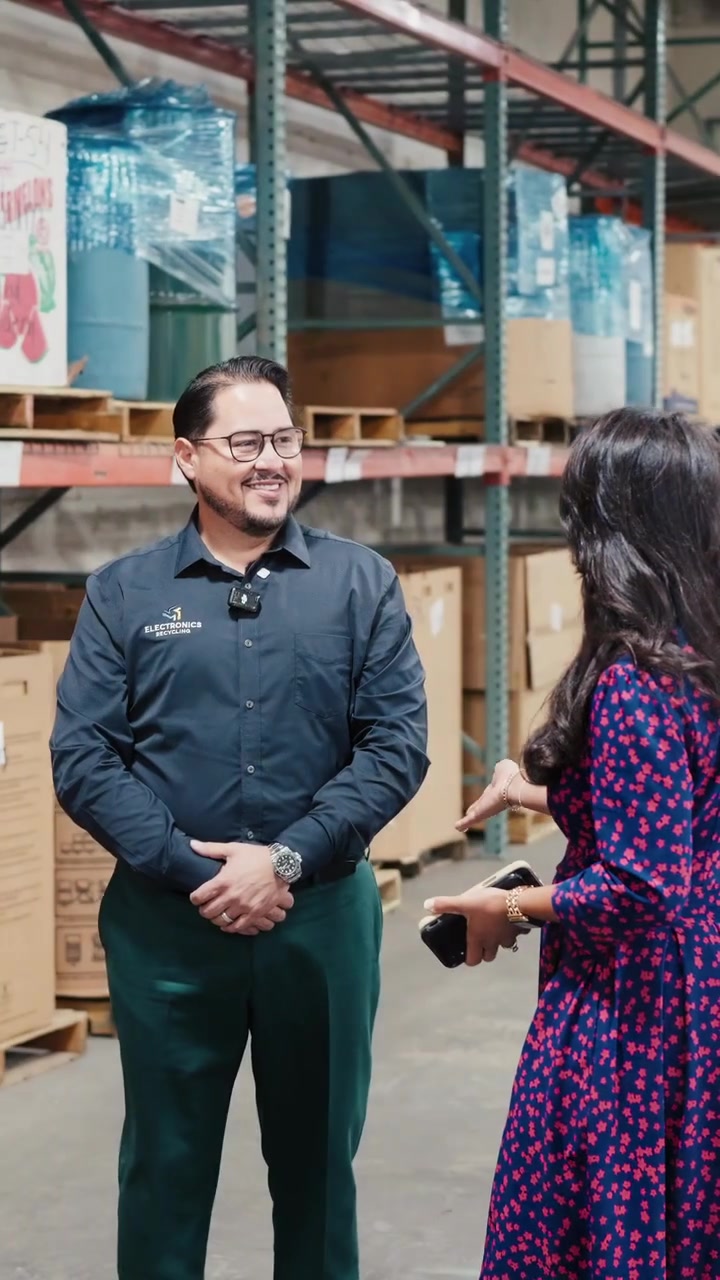 FOX 10 reporter visiting our Phoenix warehouse